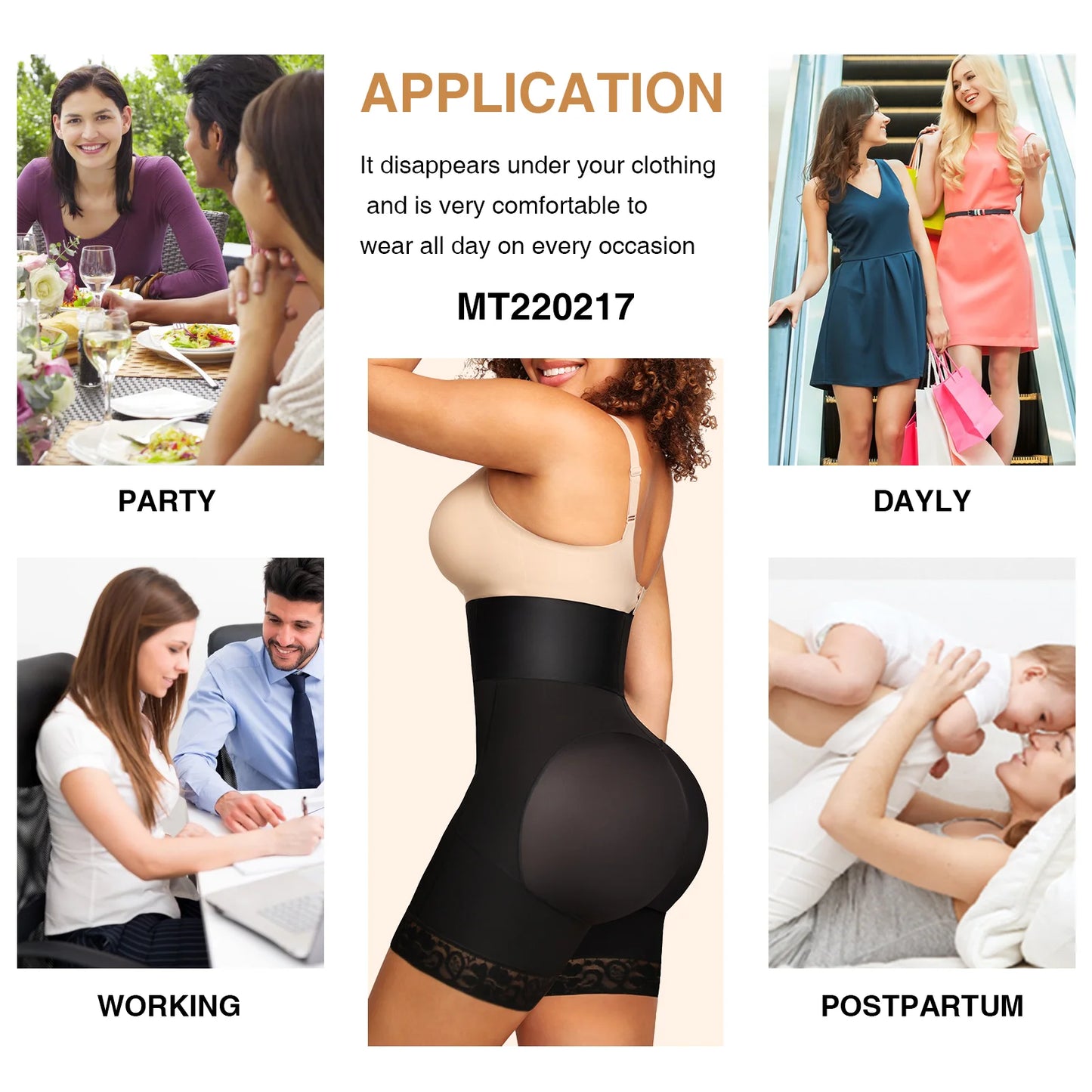 Women Waist Slimming Corset High Waist Body Shaper Panties BBL Shorts