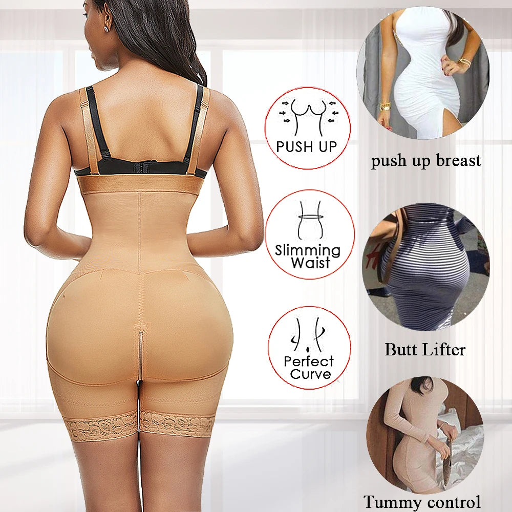 HEXIN Full Body Shaper Seamless Waist Trainer Postpartum Recovery Shapewear