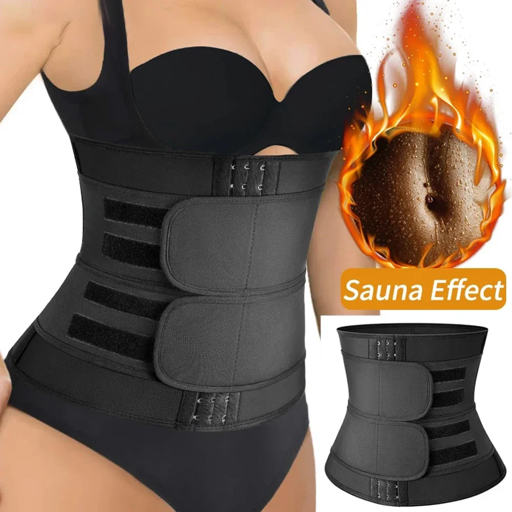 GENGGAO Waist Trainer Corset Neoprene Sauna Sweat Trimmer Belt for Men and Women