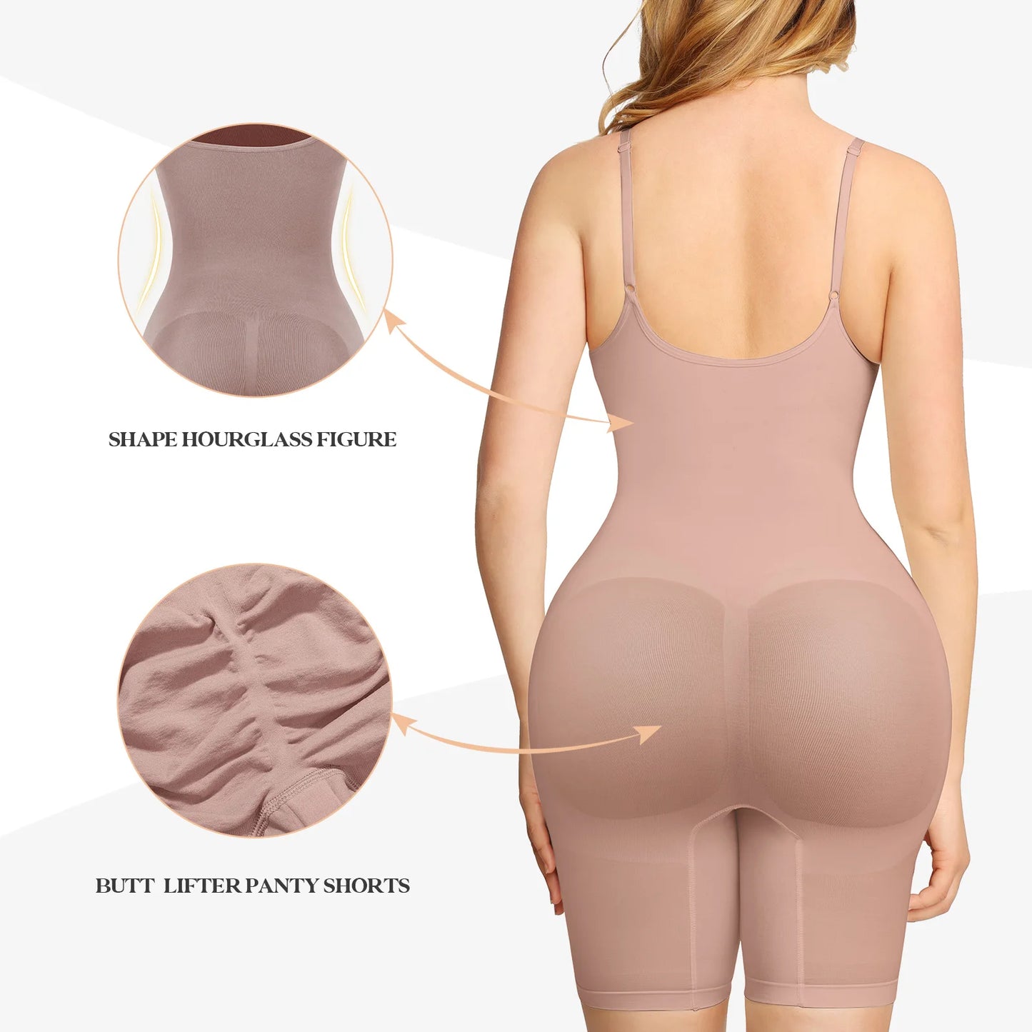 Colombianas Seamless Sculpting Bodysuit Push Up Butt Lifter Thigh Slimmer