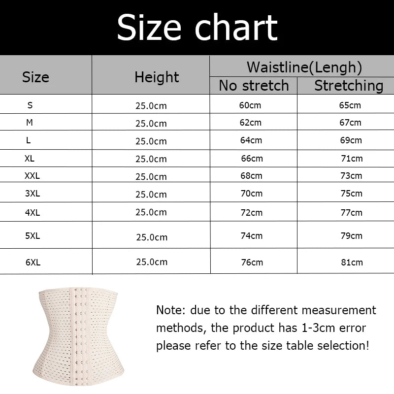 Women Waist Trainer Body Shapers Slimming Belt Steel Boned Postpartum Corset