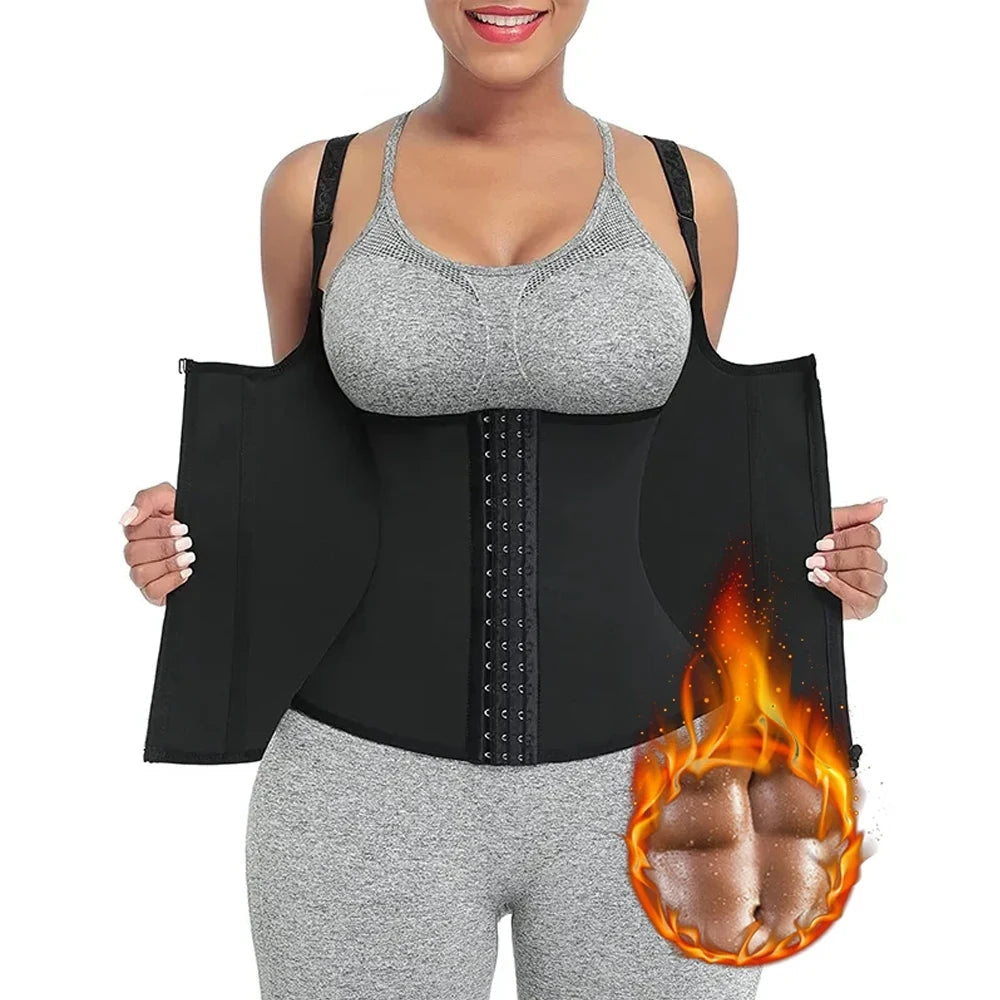 Sweat Waist Trainer Vest Slimming Corset Body Shaper Sauna Suit Compression Shirt