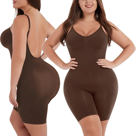 Comfort Seamless Bodysuit Plus Size Tummy Control Full Body Shaper