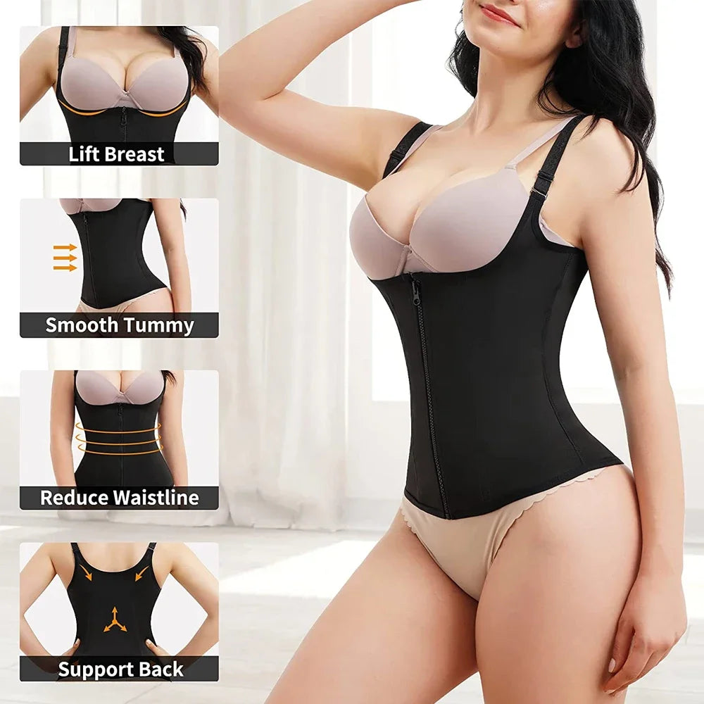 Sweat Waist Trainer Vest Slimming Corset Body Shaper Sauna Suit Compression Shirt