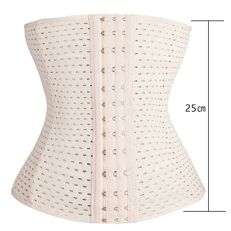 Women Waist Trainer Body Shapers Slimming Belt Steel Boned Postpartum Corset