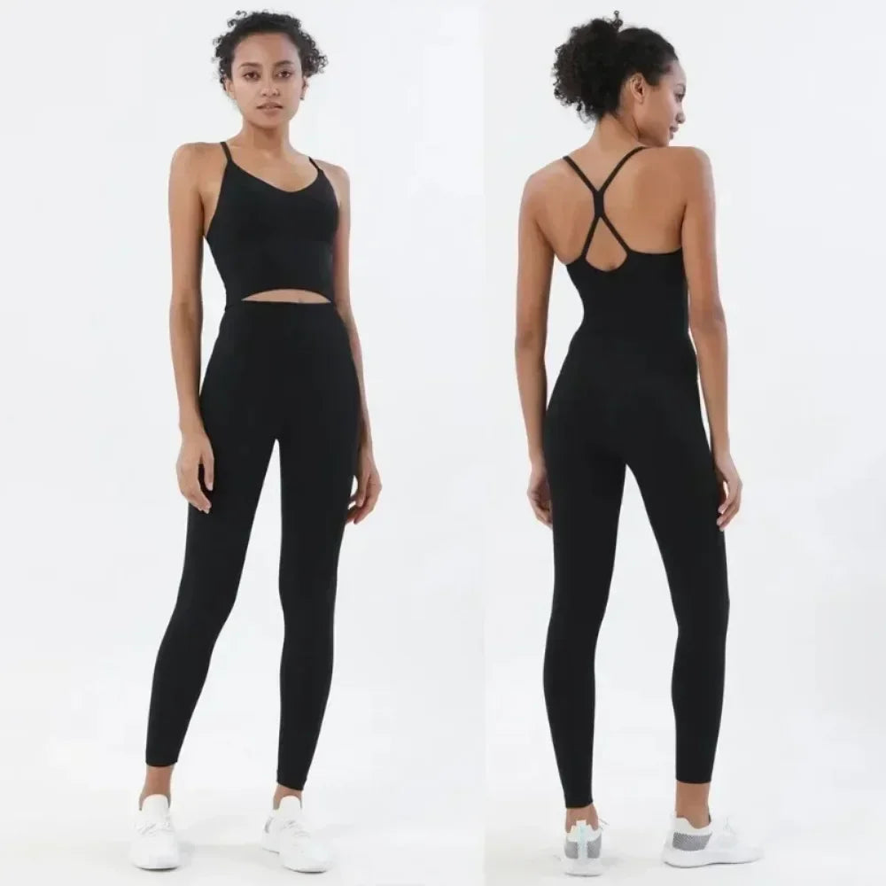 Sportswear Women's Gym Sports Bra and Leggings Two-Piece Set