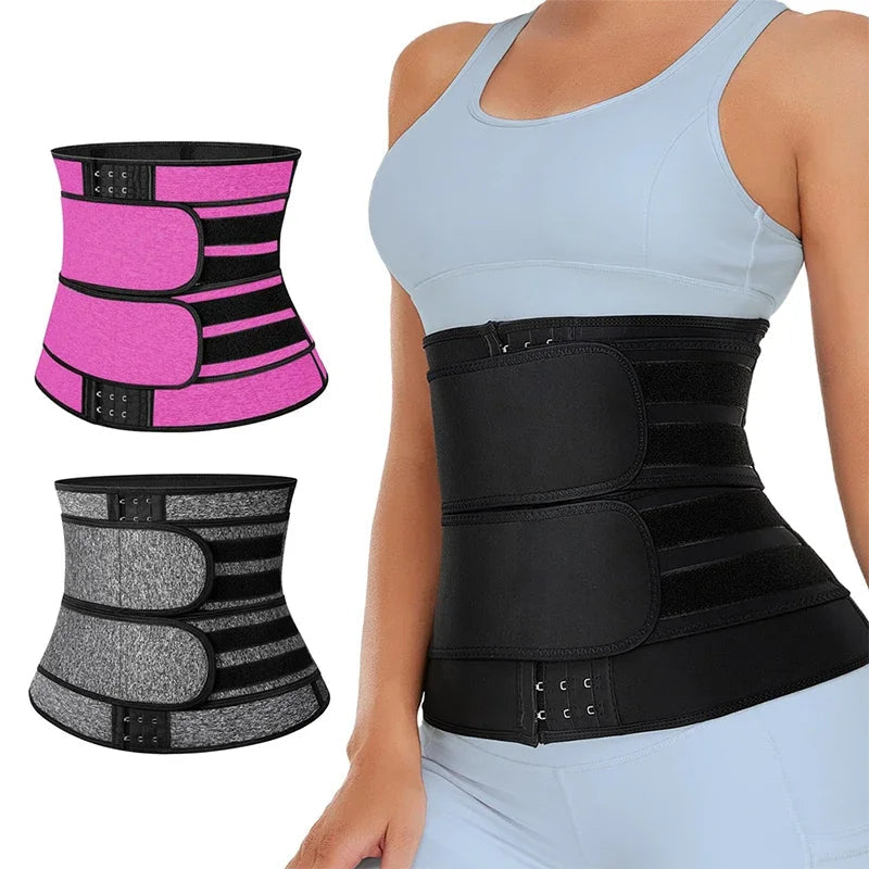 GENGGAO Waist Trainer Corset Neoprene Sauna Sweat Trimmer Belt for Men and Women