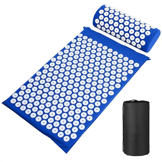 Acupressure Mat and Pillow Set for Neck, Back, and Foot Massage