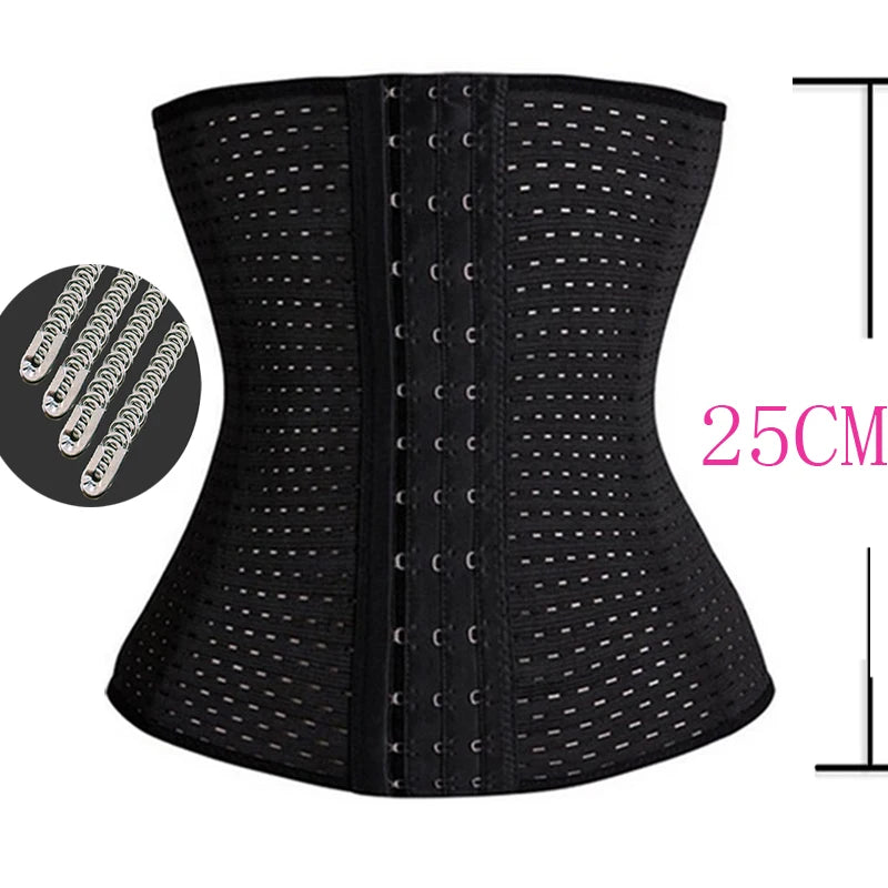 Women Waist Trainer Body Shapers Slimming Belt Steel Boned Postpartum Corset