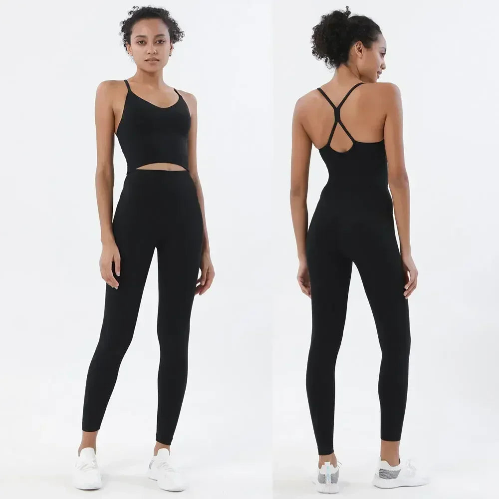 Sportswear Women's Gym Sports Bra and Leggings Two-Piece Set