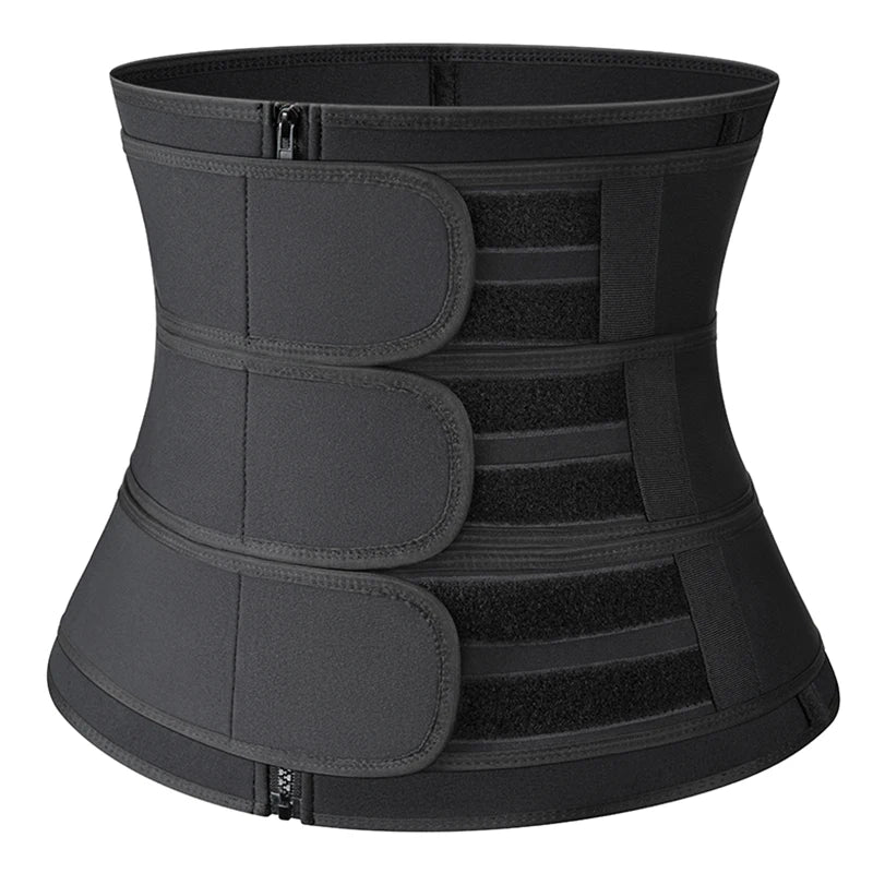 Women Waist Trimmer Triple Belts Body Shaper Tummy Control Postpartum Girdle