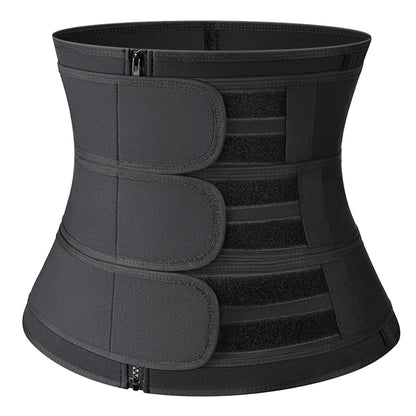 Women Waist Trimmer Triple Belts Body Shaper Tummy Control Postpartum Girdle