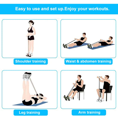 4-Tube Yoga Pedal Puller Resistance Band for Full-Body Training