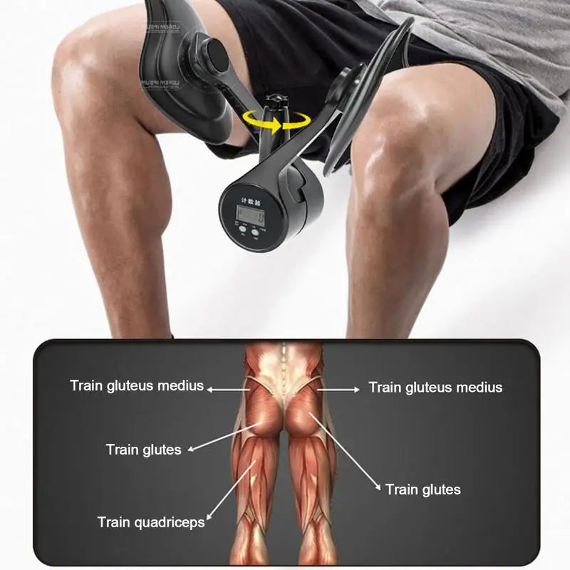 Pelvic Floor Muscle Trainer with 360° Rotating Baffle for Inner Thigh Exercise