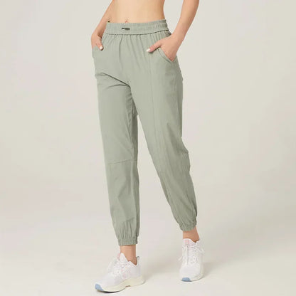 Women’s Quick Dry Drawstring Running Joggers with Side Pockets