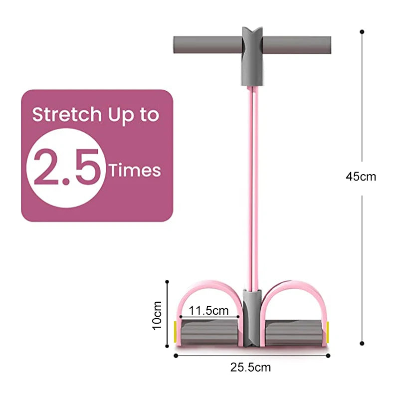 4-Tube Yoga Pedal Puller Resistance Band for Full-Body Training