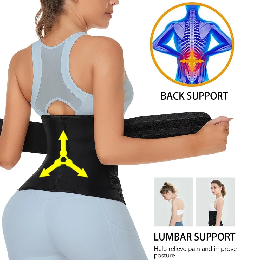 GENGGAO Waist Trainer Corset Neoprene Sauna Sweat Trimmer Belt for Men and Women